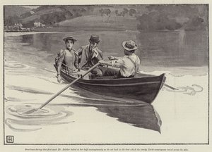 Illustration for A Flash of Summer, by Mrs. W. K. Clifford by George Percy Jacomb Hood